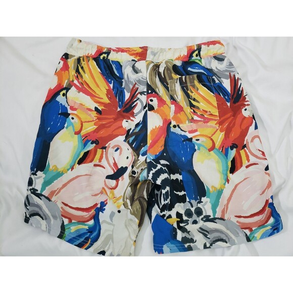 KITH Kids Swim Trunk Voyage Colorful Short Parrot Bird Animal Print Boy Size 12 - Picture 8 of 13